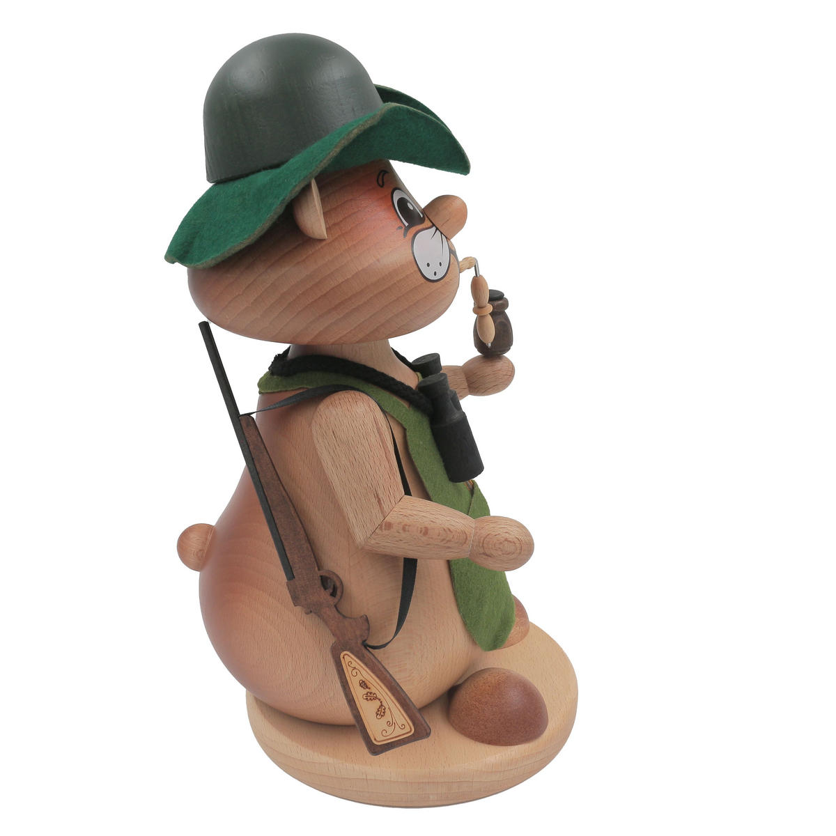 RAUCHFIGUR Hamster Jäger 24 cm - Multicolor, Holz (15/1/0.1cm)