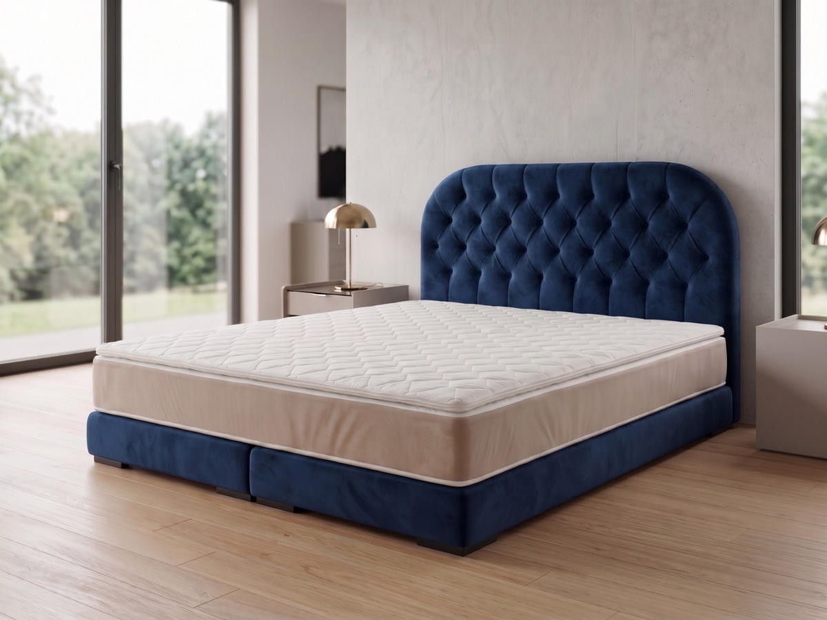POLSTERBETT LEON4 140x 200 cm Farbe: Blau - Blau, Textil (140/200cm) - A&J MöbelLand
