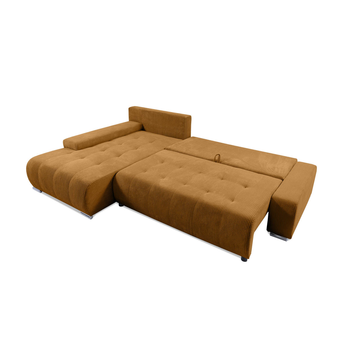 ECKSOFA mit Bettkasten Tragel L, Brown - Braun, Textil (185/265cm) - Meblito