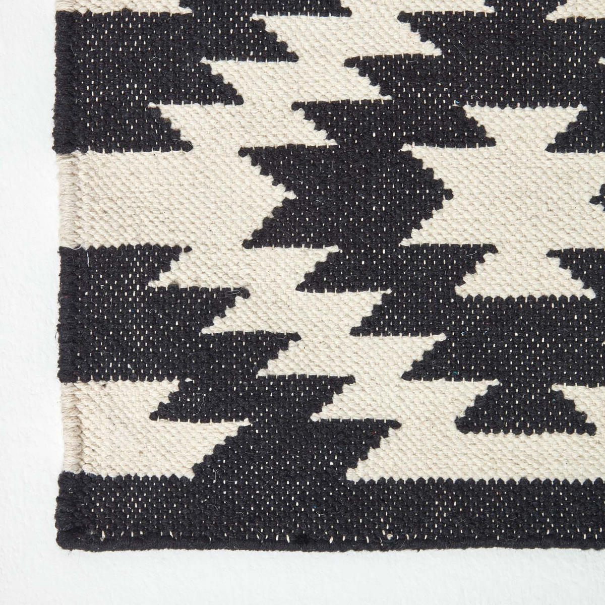 KELIM-TEPPICH Zürich handgewebt 90/150 cm - Schwarz, Textil (90/150cm) - Homescapes