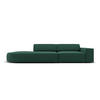 LINKES-SOFA Jodie aus strukturiertem Stoff grün 3 Sitzplätze - Grün, Textil (102/70/262cm) - Micadoni