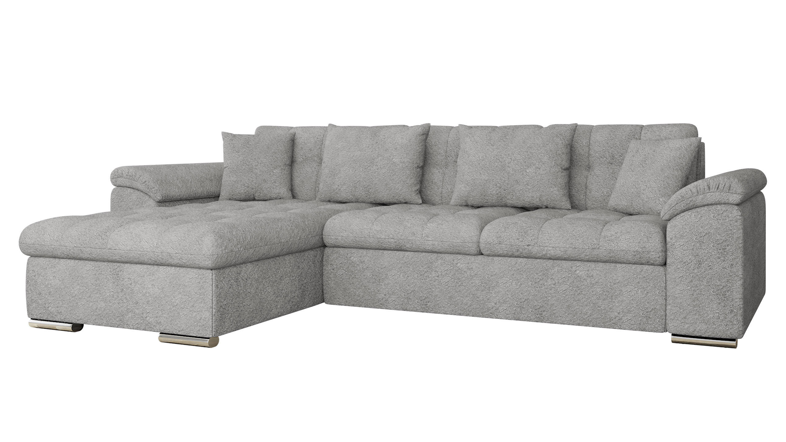 ECKSOFA Diana, Seite: Links - Greige, Holz/Textil (280/160cm) - MIRJAN24