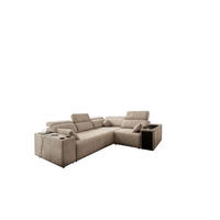 ECKSOFA Mit Schlaffunktion USB Und Verstellbarer Rückenlehne Mindy II KaltesBeige Rechts - Creme, Holz/Textil (288/219cm) - Kaiser Möbel