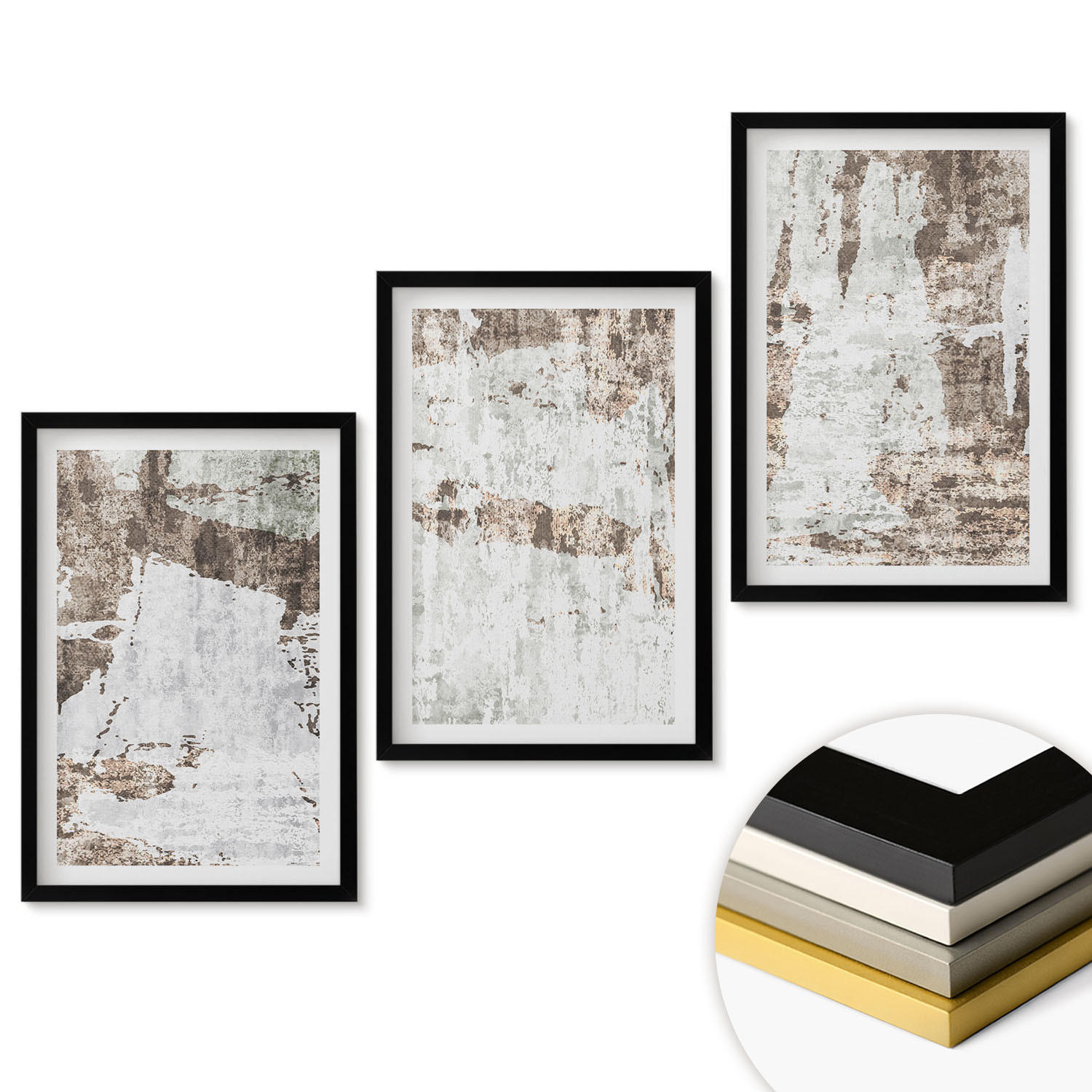 ArtPrintCave Wandbilder Schwarz 40x60 cm