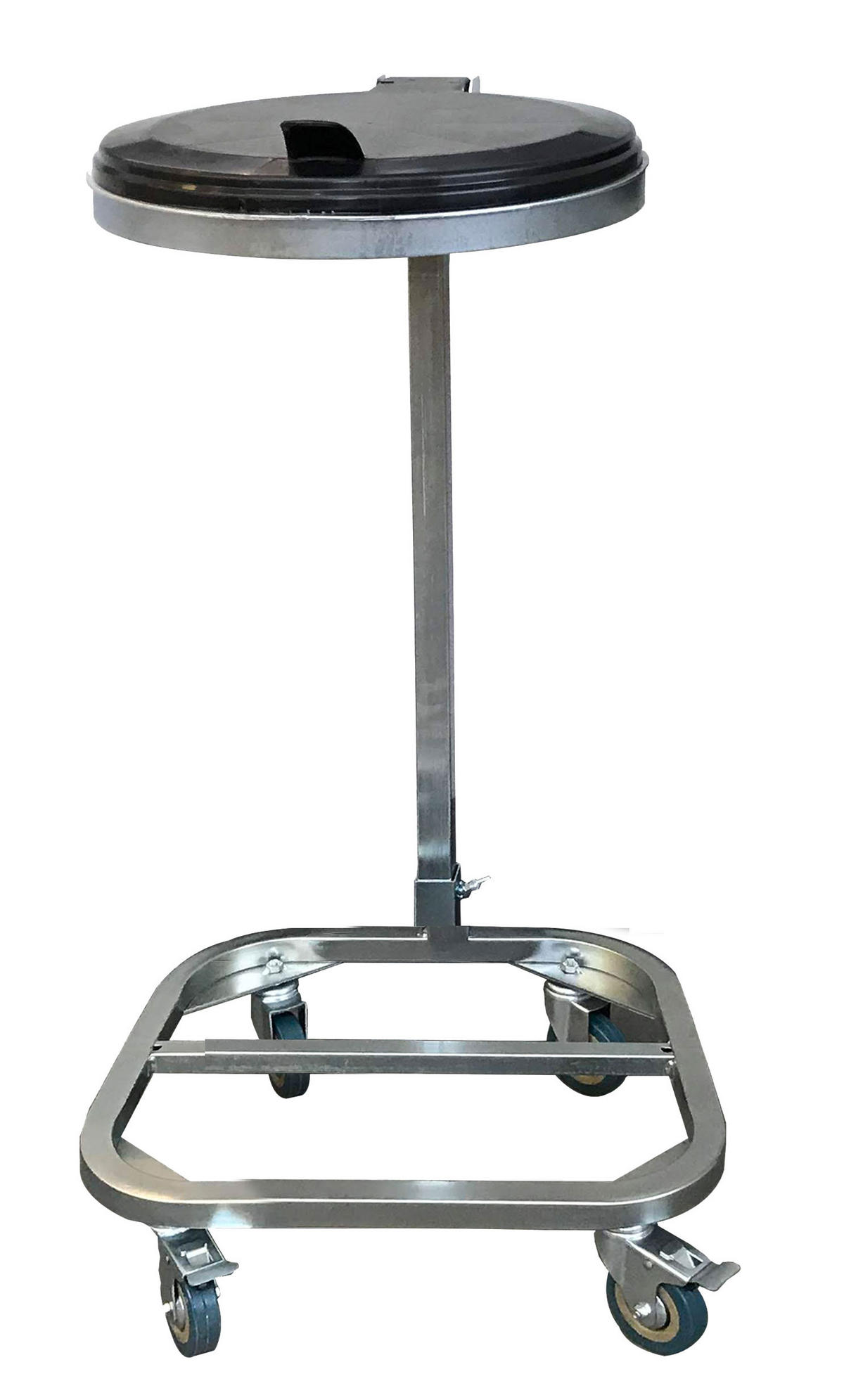 ROLLBARER Müllsackständer mit 4 Rollen verzinkt - Silberfarben, Metall (40/100/40cm) - QUICK STAR