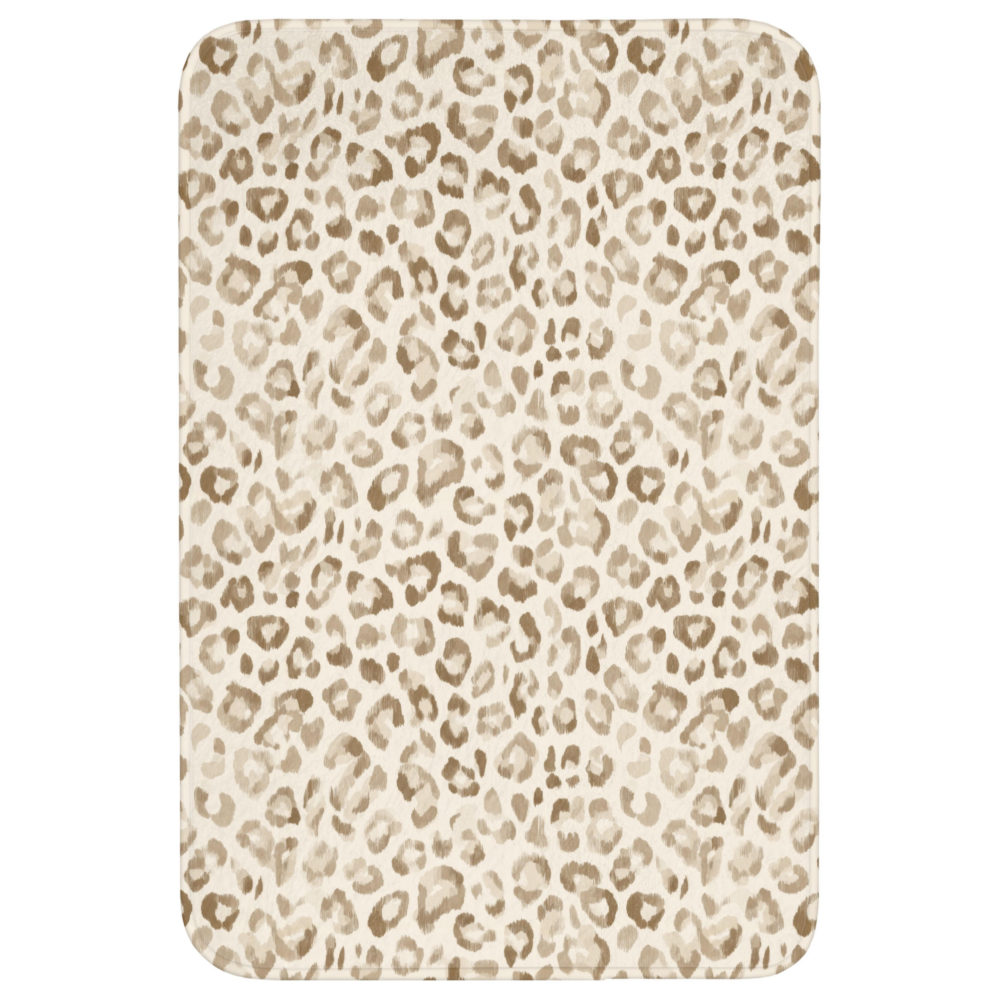 OnlyWow KOUPELNOVÁ PŘEDLOŽKA Leopard - Classic - Béžová 60x90 cm