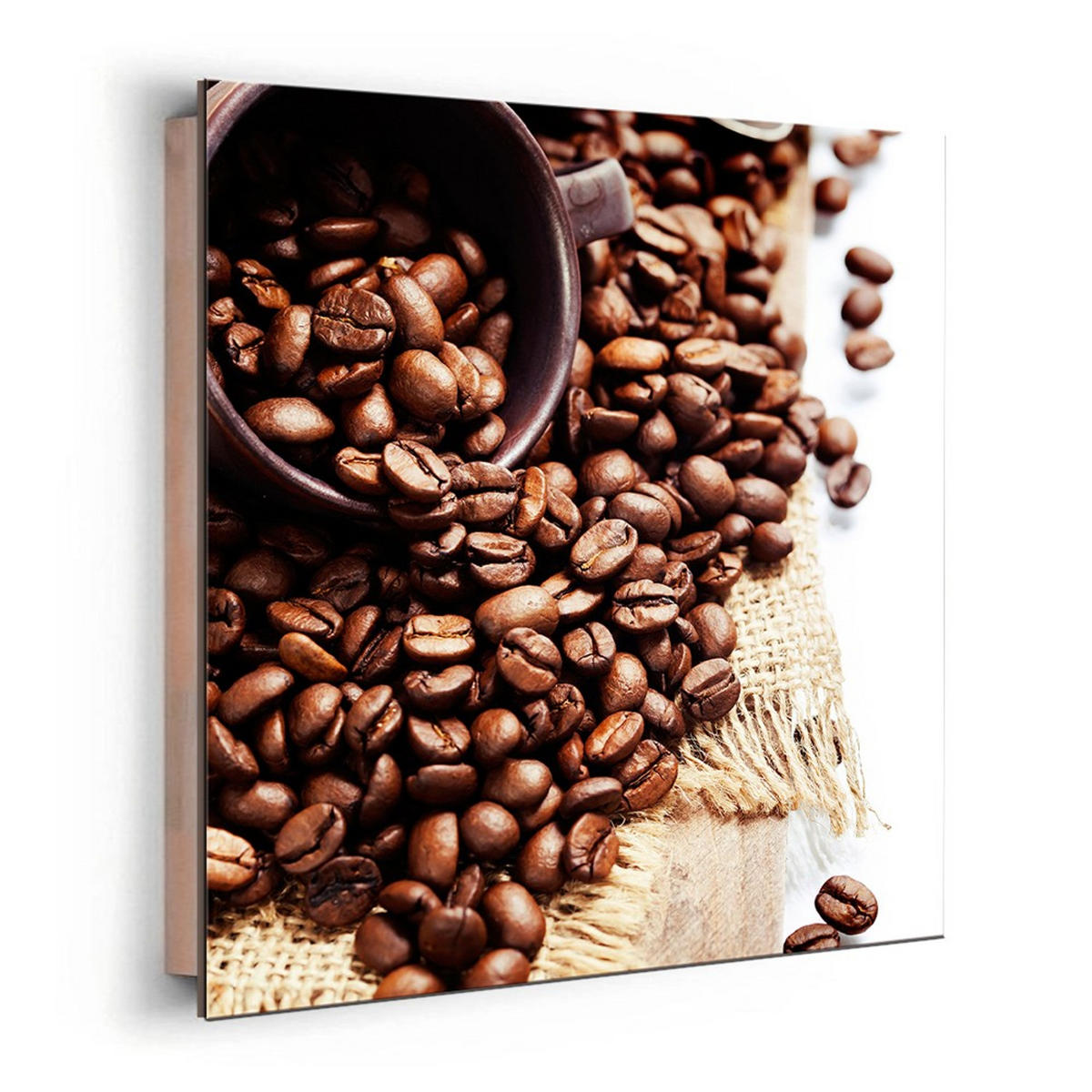 BILD 30x30 cm Küche Kaffee braun beige - Braun, Holzwerkstoff (30/30/2cm) - artissimo
