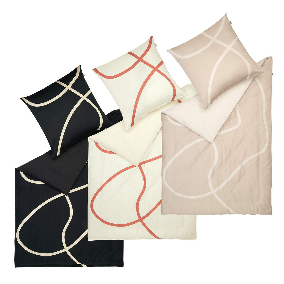 SATIN BETTWÄSCHE ARTSY - Petrol, Textil (155/220cm) - Musterring