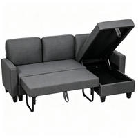 SCHLAFSOFA Dunkelgrau 197.0/129.0/85.0cm - Dunkelgrau, Textil (129/85/197cm)