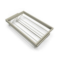 METALL SCHUH-REGAL set und Rahmen mit sanften Schließen Auszüge für Garderobe, verstellbar, Modul 800mm, Steingrau - Grau, Metall (77.5/15/52.5cm) - EMUCA