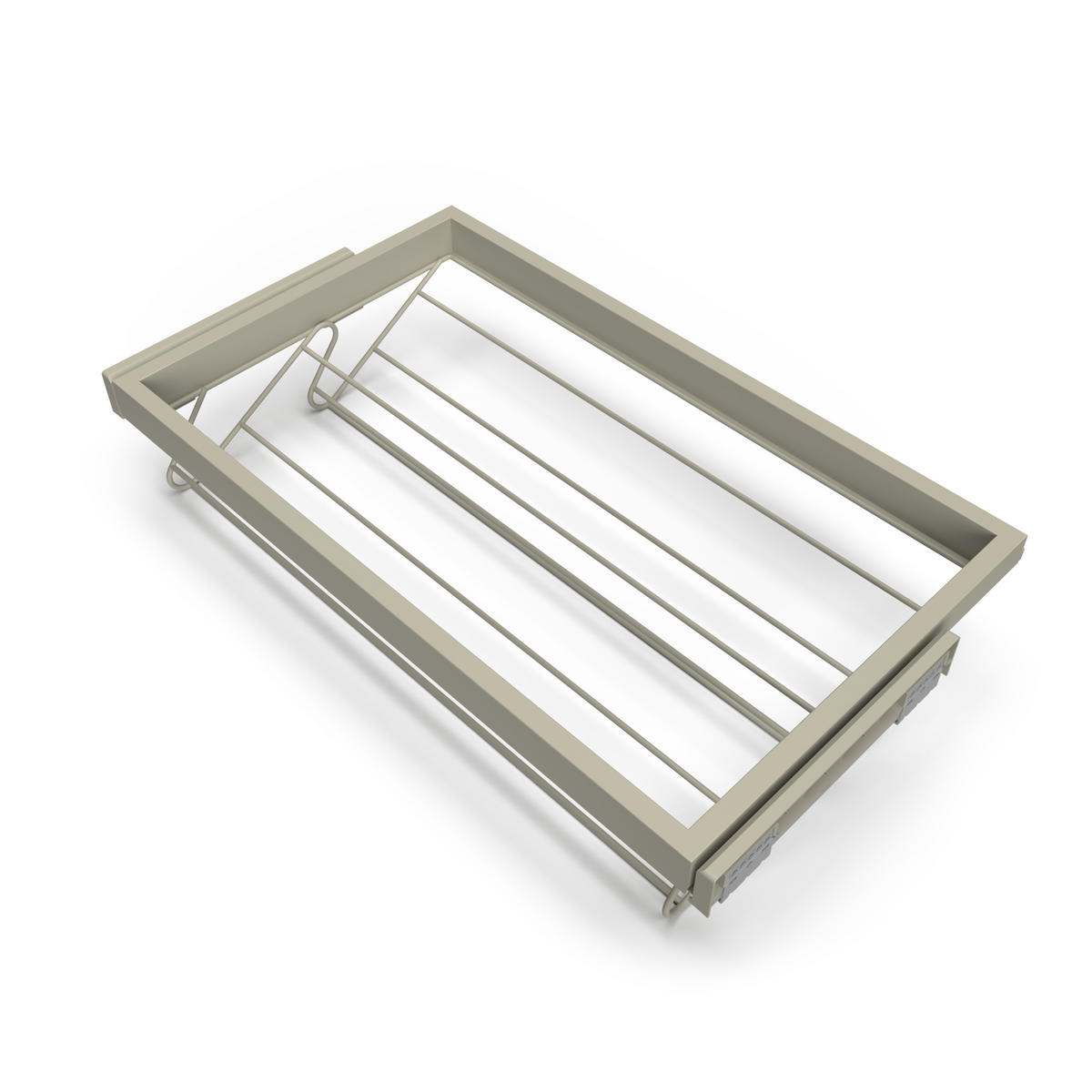 METALL SCHUH-REGAL set und Rahmen mit sanften Schließen Auszüge für Garderobe, verstellbar, Modul 800mm, Steingrau - Grau, Metall (77.5/15/52.5cm) - EMUCA