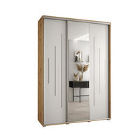SCHWEBETÜRENSCHRANK 235,2/180/60 3-türig - Silberfarben/Weiß, Holz/Metall (180/235/60cm) - Abiks Möbel