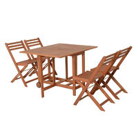 GARTEN-SITZGRUPPE Jasmin 5-teilig Gartenmöbel-Set - Braun, Holz - DELUKE