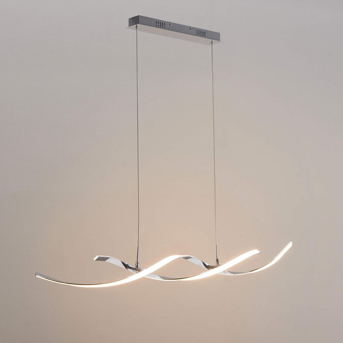 HÄNGELEUCHTE Galba, Silber/Chrom, 120cm - Chromfarben, Metall (120/12/120cm) - KOSILUM