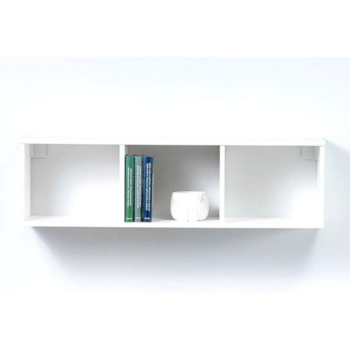 WANDREGAL Massivholz 25/88/24 cm - Weiß, Holz (88/24/25cm) - hagge home