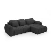 ECKSOFA Caria Mit Schlaffunktion - Anthrazit, Holzwerkstoff/Textil (304/190cm) - Fun Möbel