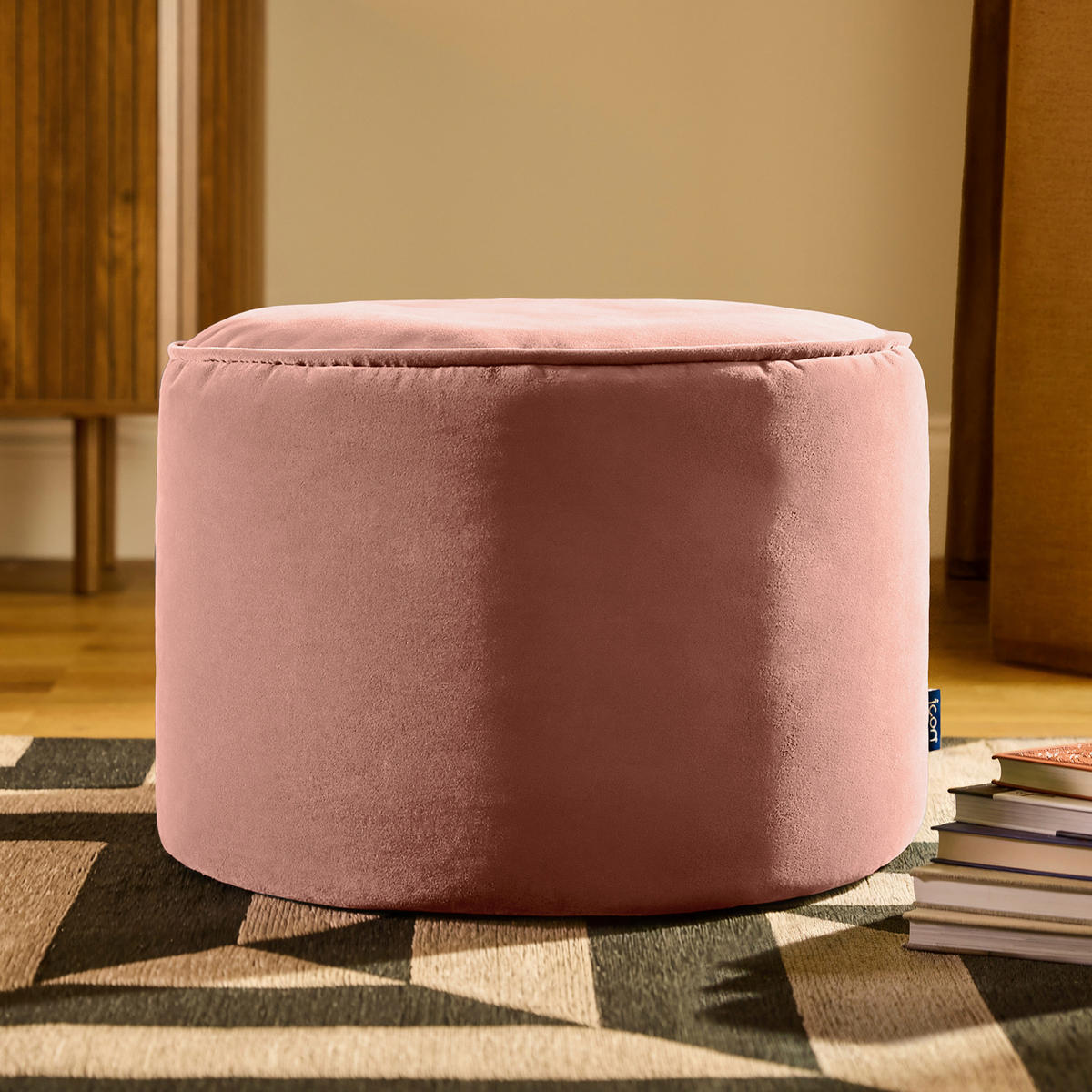 SITZPOUF Rund Milano - Pink, Textil (55/35/35cm) - icon