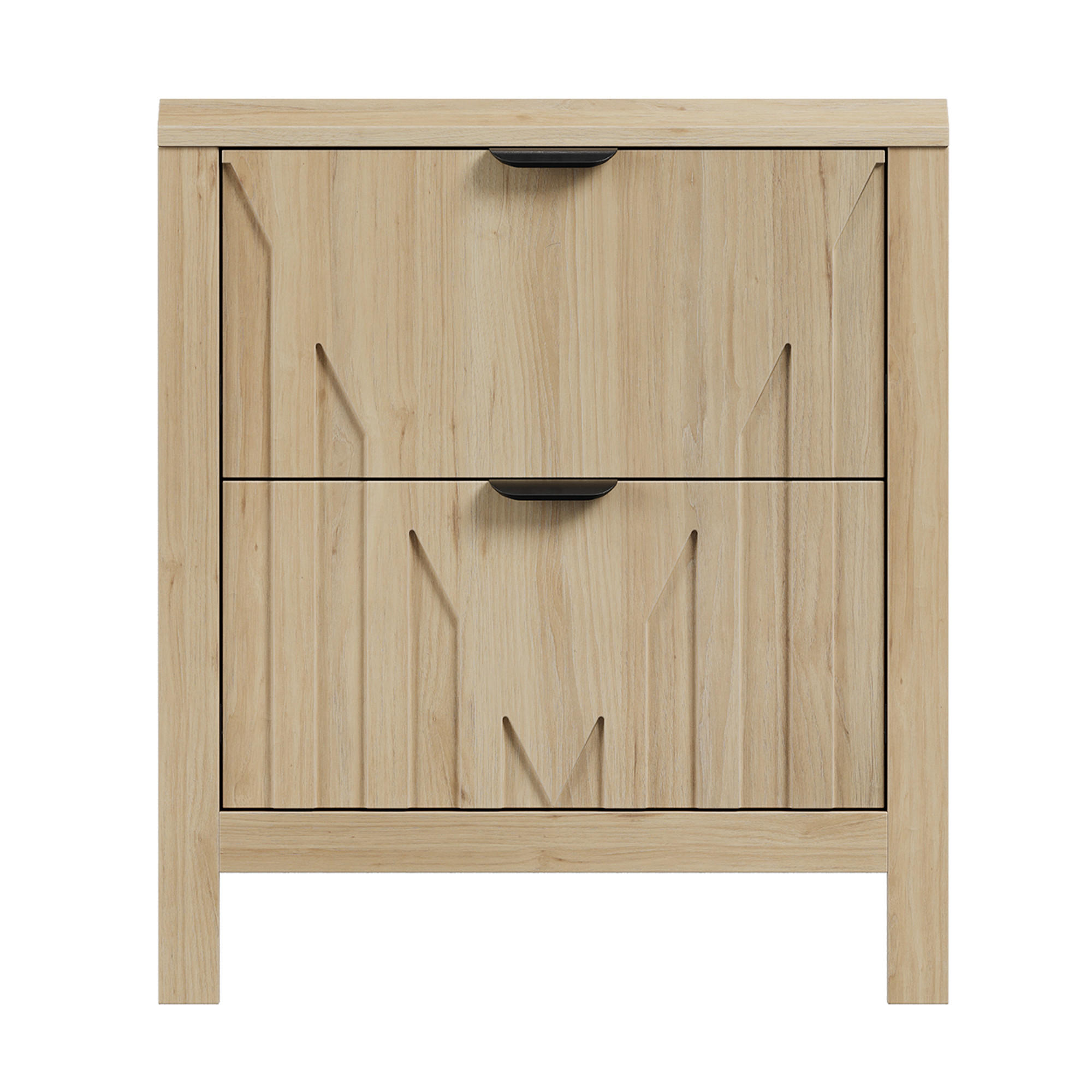 NOČNÍ STOLEK Dubový dekor se 2 zásuvkami v moderním stylu - barva dubu, kompozitní dřevo (48/55.5/40cm) - Urban Meuble