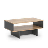 COUCHTISCH Josef Anthrazit/Goldkraft Eiche 80 x 46,2 cm mit 1 Regal - Honigeiche/Anthrazit, Holzwerkstoff (46.2/80/35.4cm) - Vicco