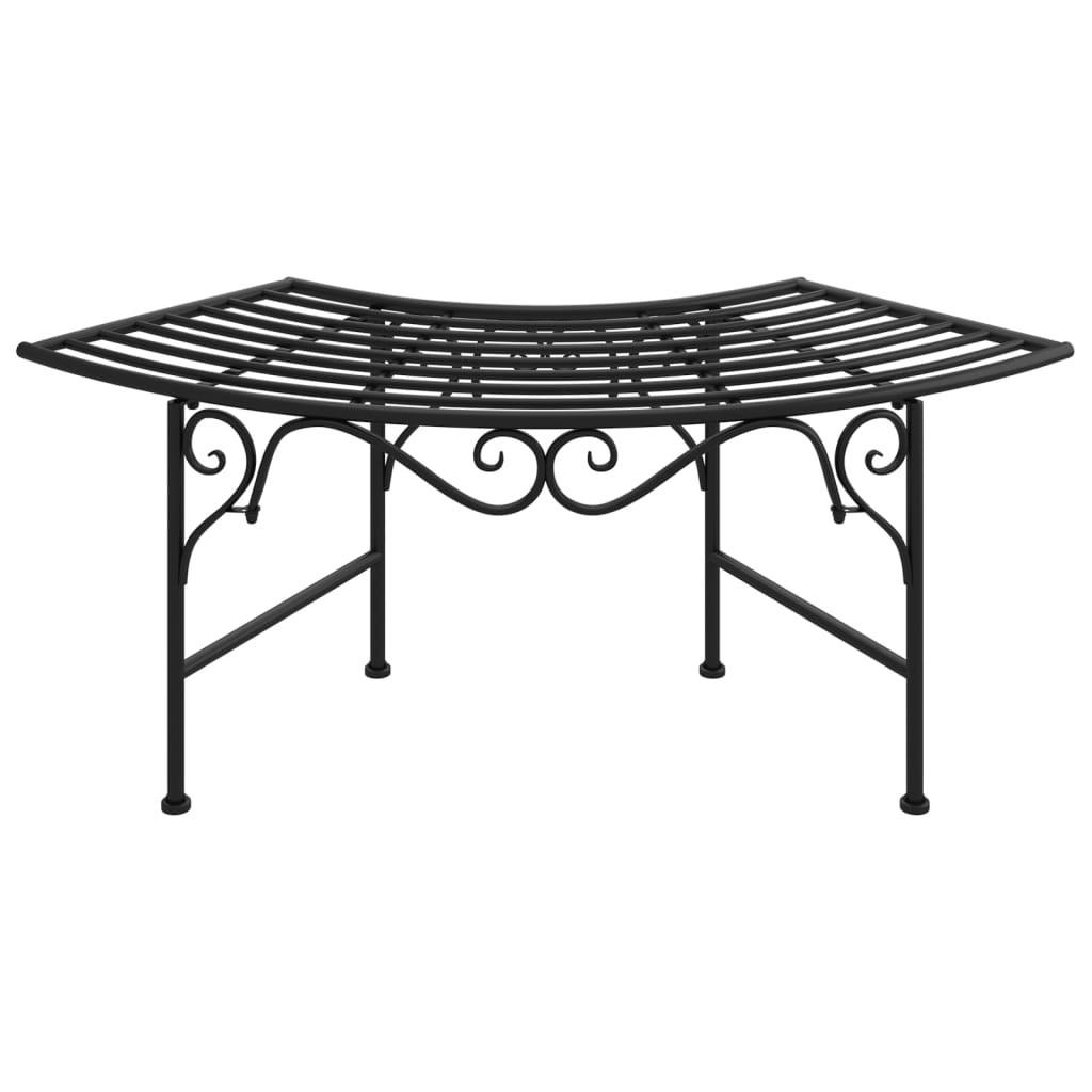 vidaXL Baumbank Schwarz 113x40.5x50.5 cm