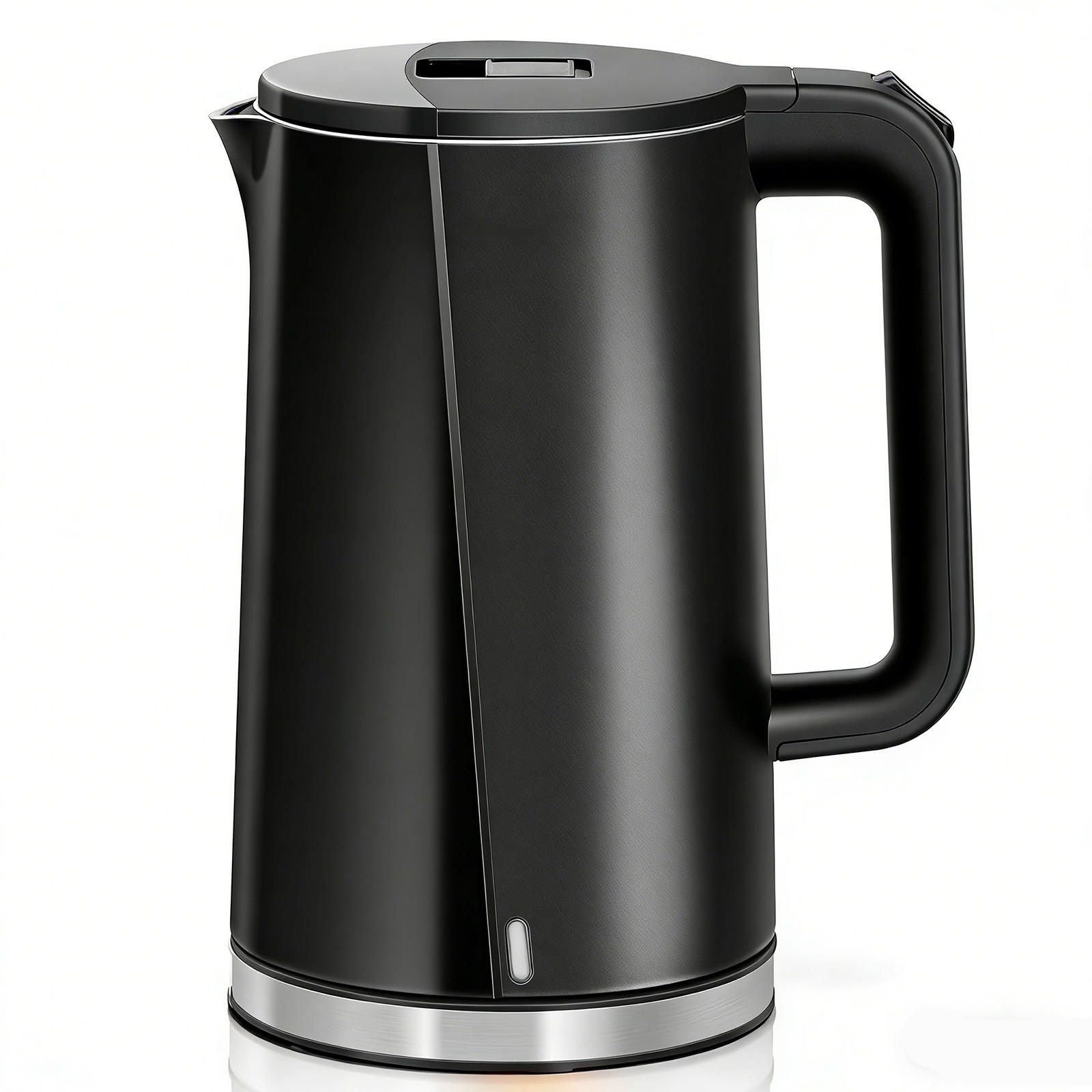 WASSERKOCHER Edelstahl 1,7L – 2200W Doppelwand Schwarz - Schwarz, Metall (1/1/1cm) - Kaket