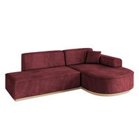 ECKSOFA Ottomane Rechts ARRIO-L1 - 243x171x83 cm Bordeauxrot - Bordeaux, Holzwerkstoff/Textil (243/171cm) - ALTDECOR