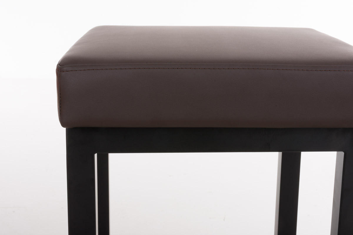 BARHOCKER Lederlook Braun - Schwarz/Braun, Textil/Metall (37/78/37cm) - CLP