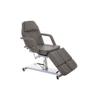 KOSMETIKLIEGE Passau hydraulisch 86x185x185cm Kunstleder Grau Massageliege - Grau, Kunststoff (86/185/185cm) - DELUKE