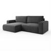 ECKSOFA OPERA L-Form mit Schlaffunktion und Bettkasten, Poso 34 - Graphitfarben, Textil (247/143cm) - Lookway