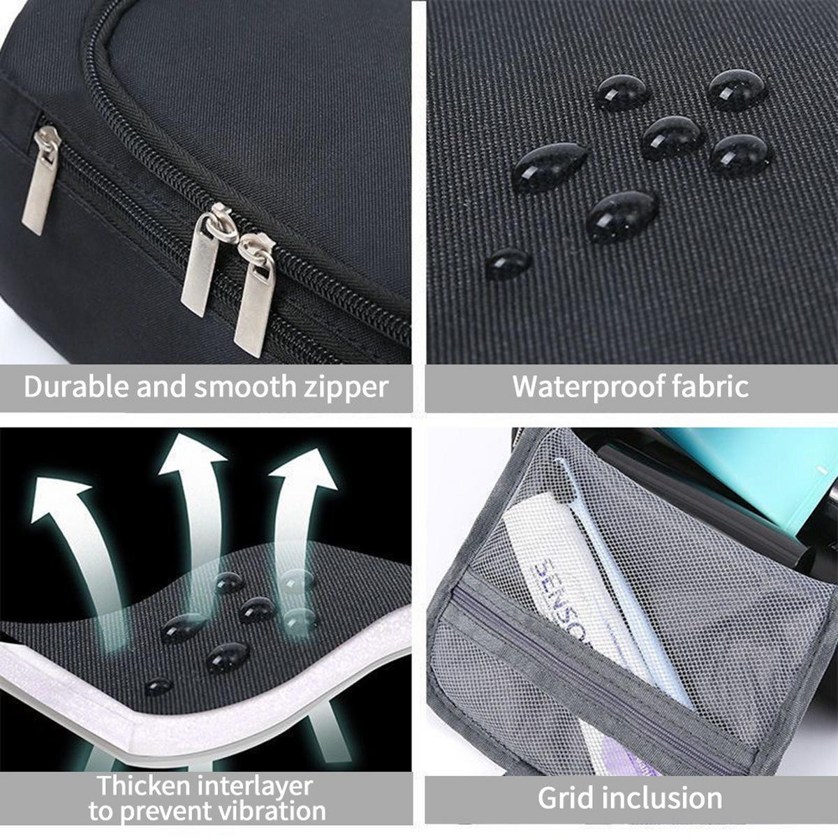 KOSMETIKTASCHE Toiletbag XL, Schwarz - Schwarz, Textil (14.5/15/25cm) - Kaket