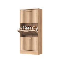 SCHUHSCHRANK 60x24x113cm platzsparend mit Naturoptik - Eichefarben, Holzwerkstoff (24/113/60cm) - SHOPENTRA