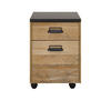 ROLLCONTAINER Used Wood, anthrazit, Schreibtisch Container 47 x 60 cm - Eichefarben/Anthrazit, Holzwerkstoff/Kunststoff (47/60/51cm) - Furn.Design