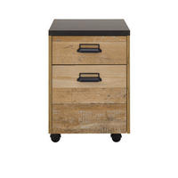 ROLLCONTAINER Used Wood, anthrazit, Schreibtisch Container 47 x 60 cm - Eichefarben/Anthrazit, Holzwerkstoff/Kunststoff (47/60/51cm) - Furn.Design