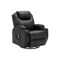 MASSAGESESSEL - Kunstleder - Schwarz - SILVANO - Schwarz, Leder (82/105/95cm) - Vente-Unique