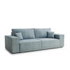SOFA MIT SCHLAFFUNKTION Milos Hellblau Webstoff - Schwarz/Hellblau, Holz/Holzwerkstoff (255/70/105cm) - Maison de Reve