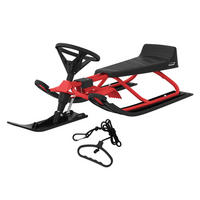 LENKSCHLITTEN Schwarz/Rot - Rot, Metall (50/119cm) - Hauki