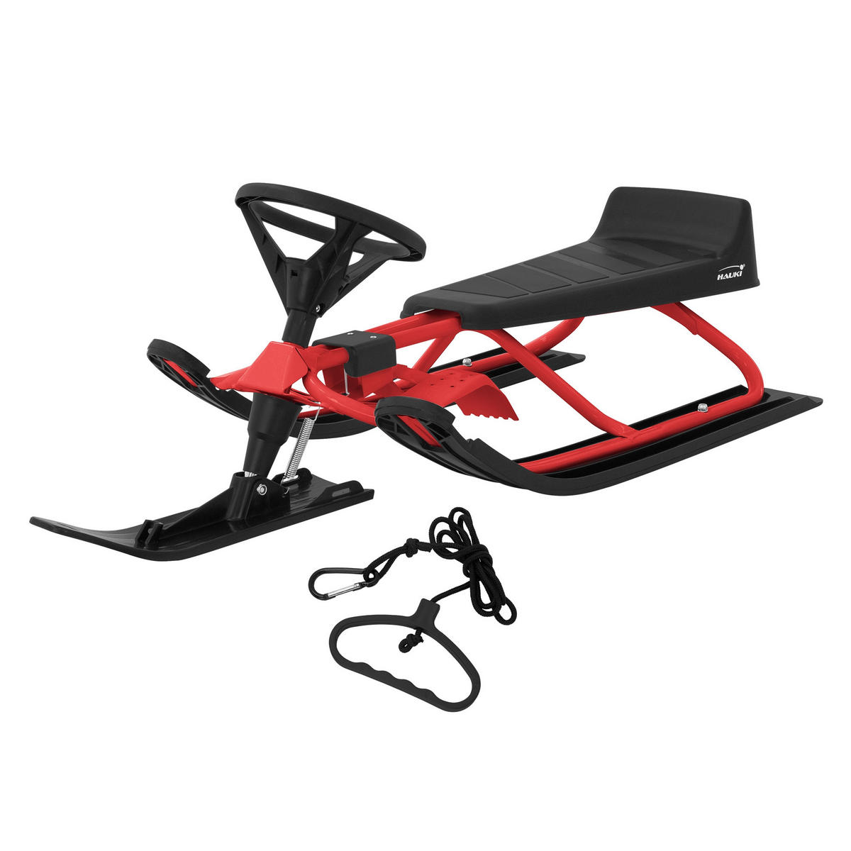 LENKSCHLITTEN Schwarz/Rot - Rot, Metall (50/119cm) - Hauki