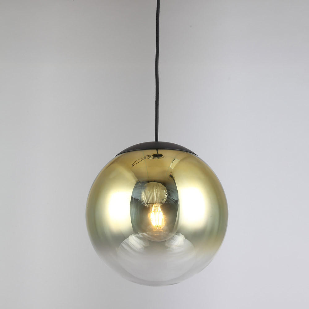 GALERIELAMPE Progress 5m Abhängung Gold Ø 20cm - Goldfarben, Glas (20/20/20cm) - s.luce