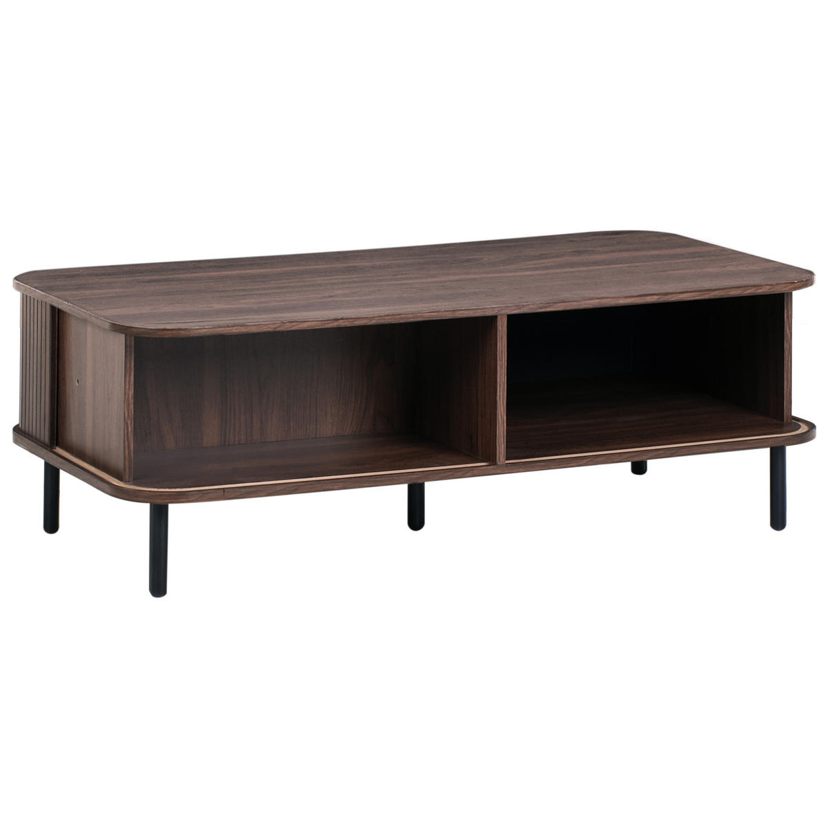 COUCHTISCH Dunkelbraun Bradley - Dunkelbraun, Holzwerkstoff (120/60/41cm) - Beliani