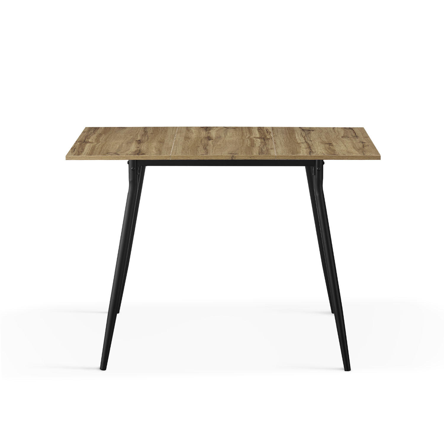 ESSTISCH JONTE 80-120/80/76 cm - Schwarz/Eiche Artisan, Holzwerkstoff/Metall (80/80/76cm) - B&D Home