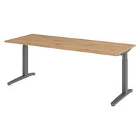 SCHREIBTISCH Serie-XB 80/200/74 cm in Wildeiche/Graphitfarben - Wildeiche/Graphitfarben, Holzwerkstoff (80/200/74cm) - bümö