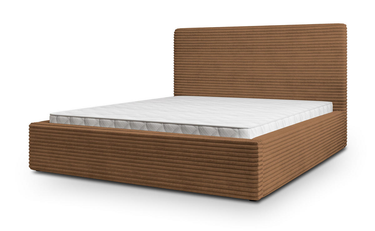 POLSTERBETT MIRETTI 160x200 cm mit Bettkästen - Kupferfarben - Kupferfarben, Holz (160/200cm) - MASSENO