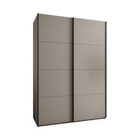 SCHWEBETÜRENSCHRANK 245,5/170/64 2-türig - Kaschmir/Schwarz, Holz/Metall (170/245/64cm) - Abiks Möbel