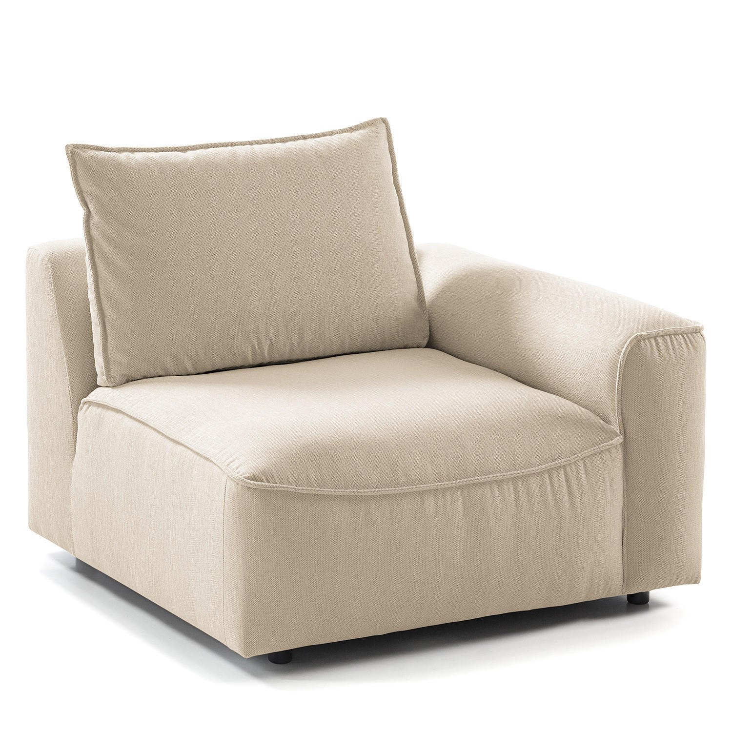 MODULSESSEL - Beige, Holz/Textil (104/82/99cm) - home24