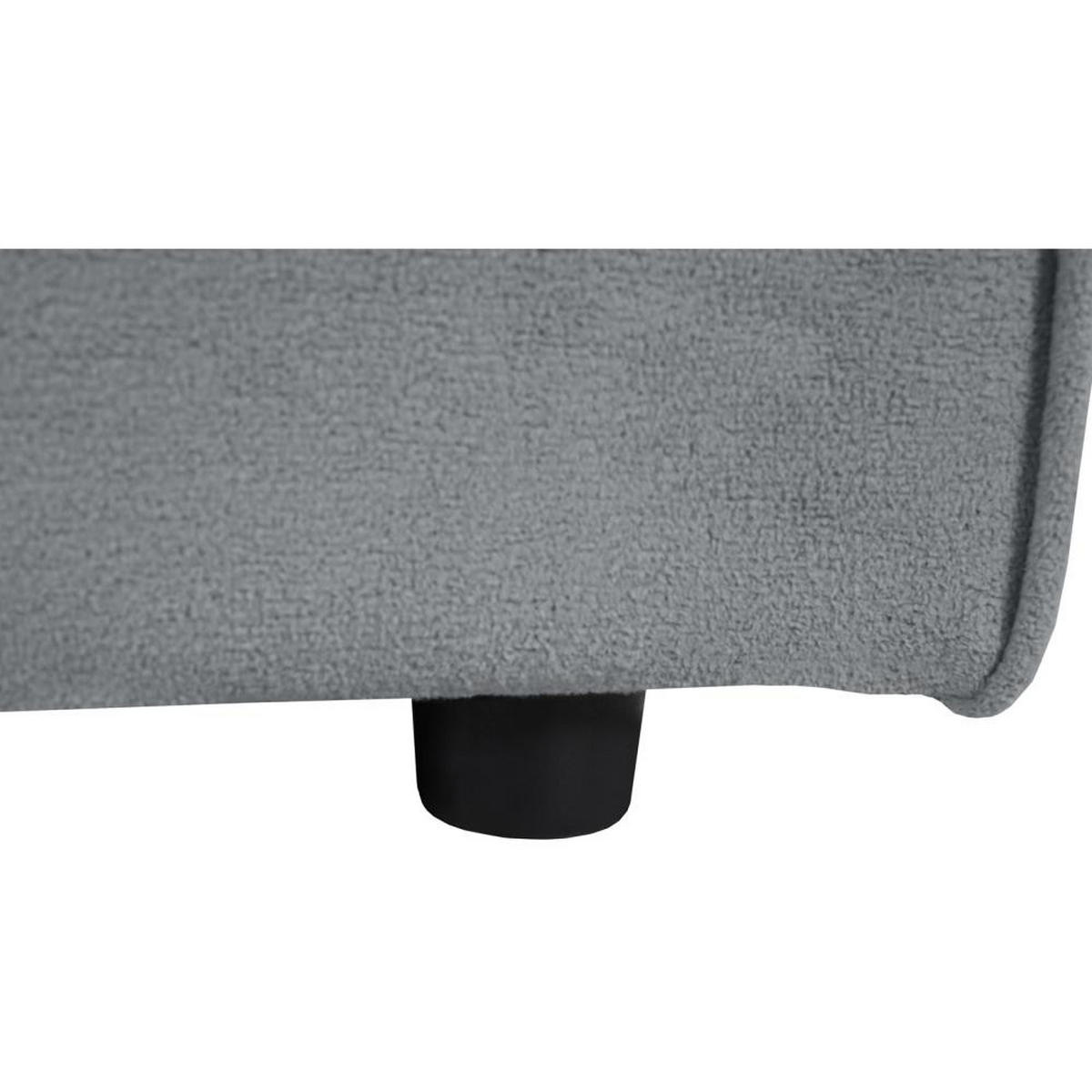 2-SITZER SOFA Pedro ohne Schlaffunktion hellgrau - Hellgrau/Schwarz, Textil (185/75/88cm) - Beautysofa