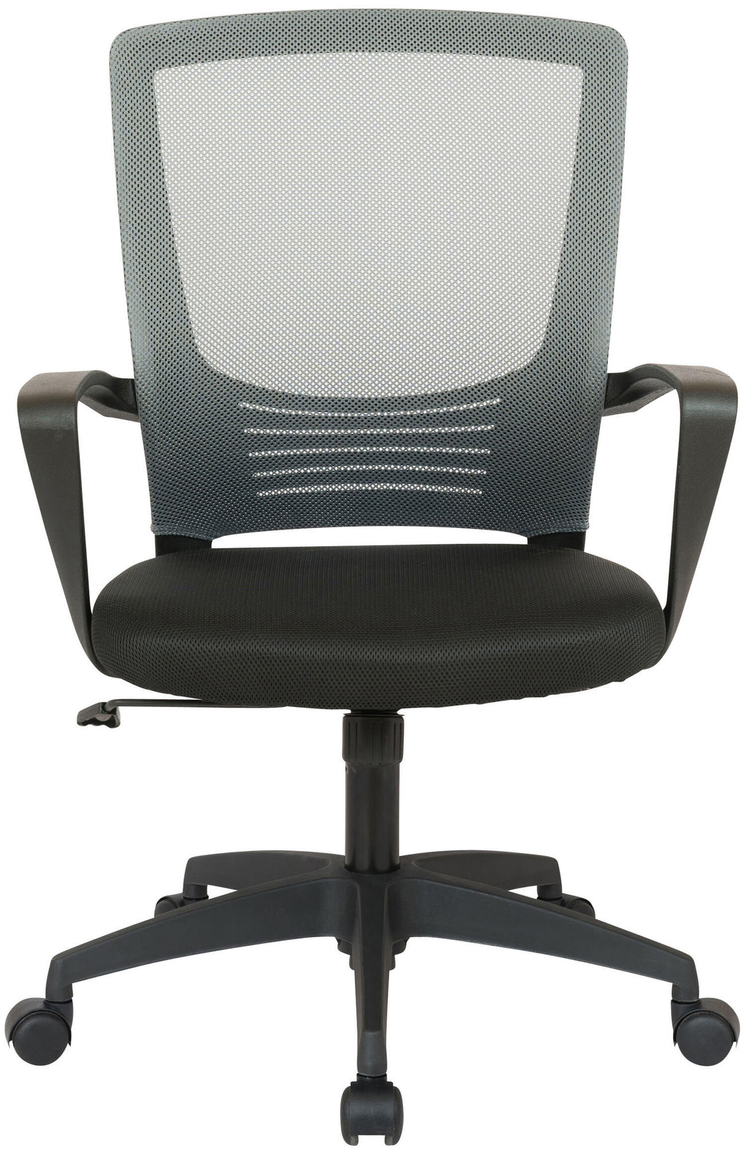 BÜROSTUHL Kamira mit Netzbezug, Schwarz/Grau - Grau, Kunststoff/Textil (53/101/53cm) - TPFLiving