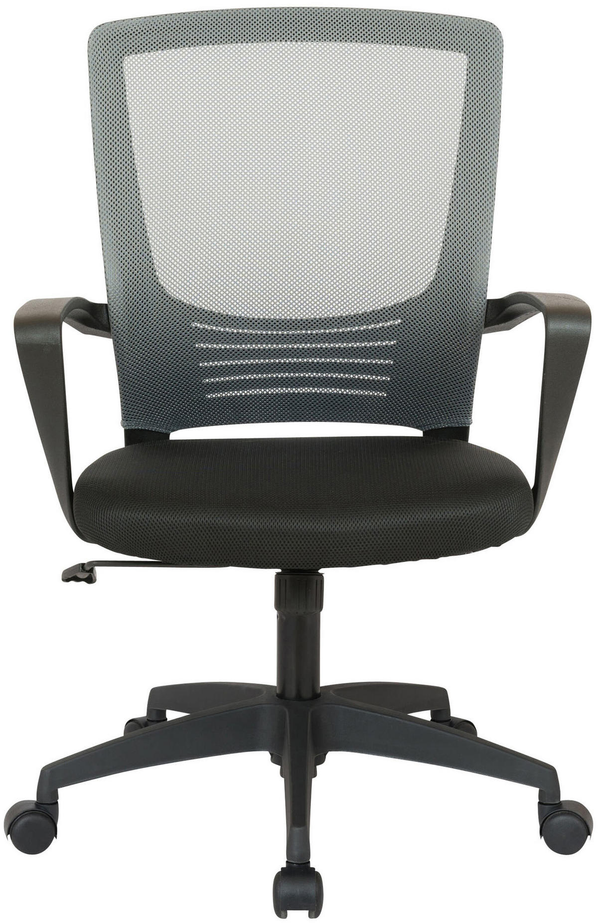 BÜROSTUHL Kamira mit Netzbezug, Schwarz/Grau - Grau, Kunststoff/Textil (53/101/53cm) - TPFLiving