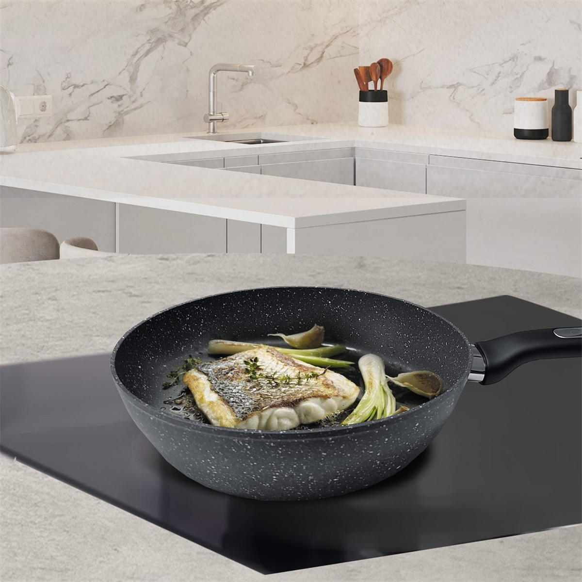 CRÊPEPFANNE Grau 46/26/7 cm MR122326 - Grau, Metall (26cm) - Maestro 