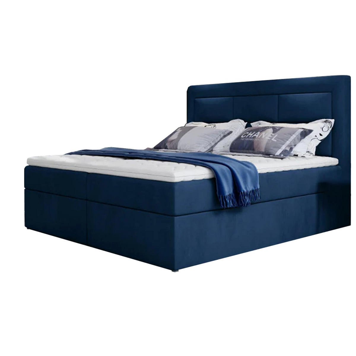 BOXBETT Vivre Bonellfederkern - Blau, Holz/Holzwerkstoff (140/200cm) - Best For Home
