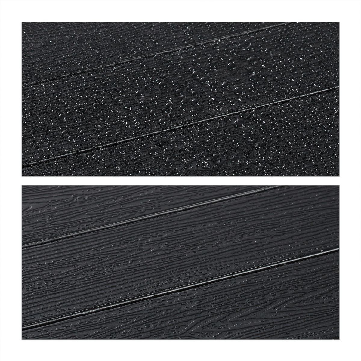 BALKONHÄNGETISCH - Schwarz, Kunststoff/Metall (59/59.5/83cm) - Relaxdays